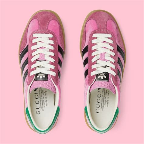 pink gucci adidas trainers|gucci adidas sneakers gazelle.